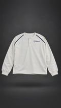 White Cropped Henley