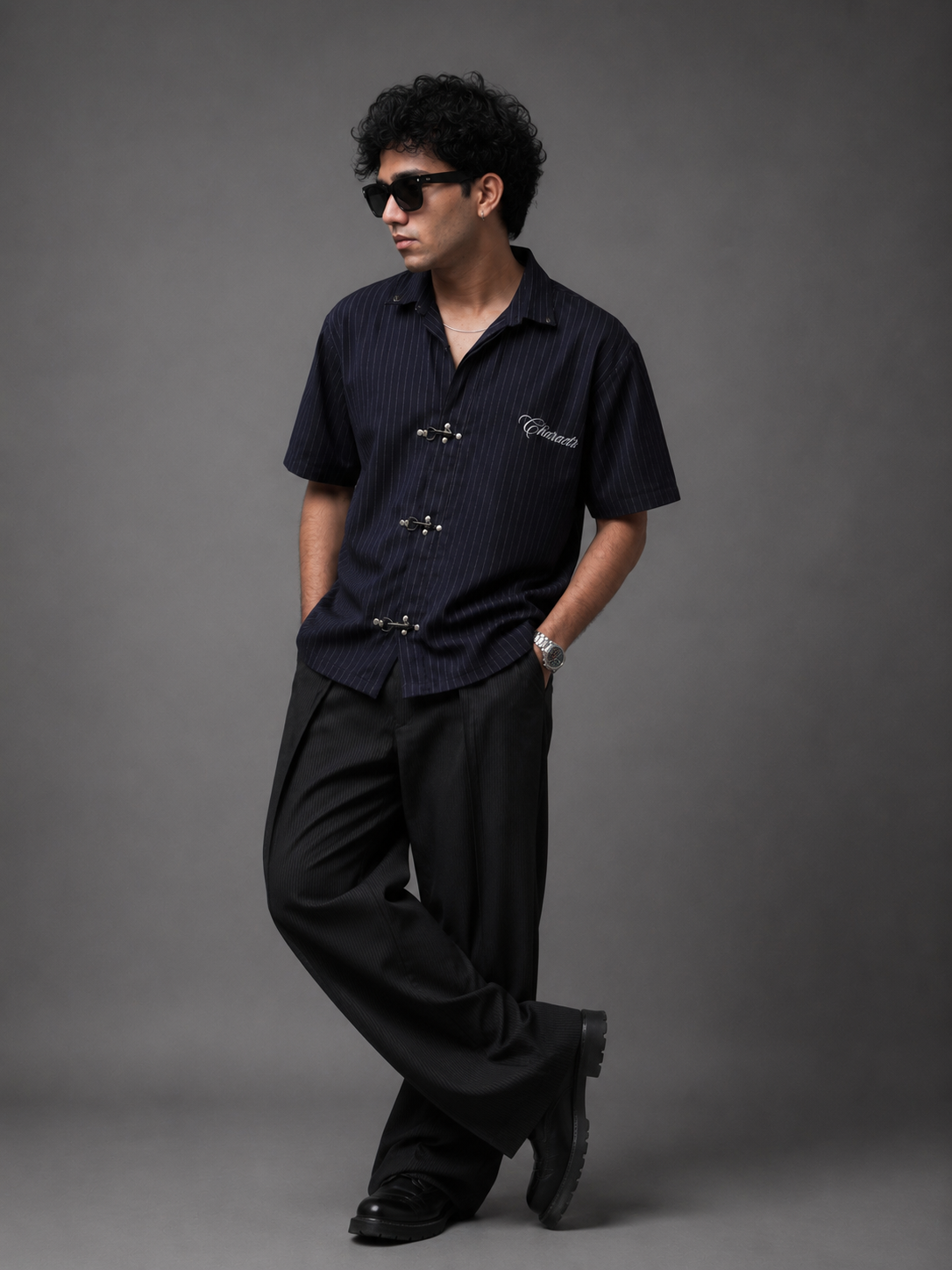 Pinstriped Clasp Shirt