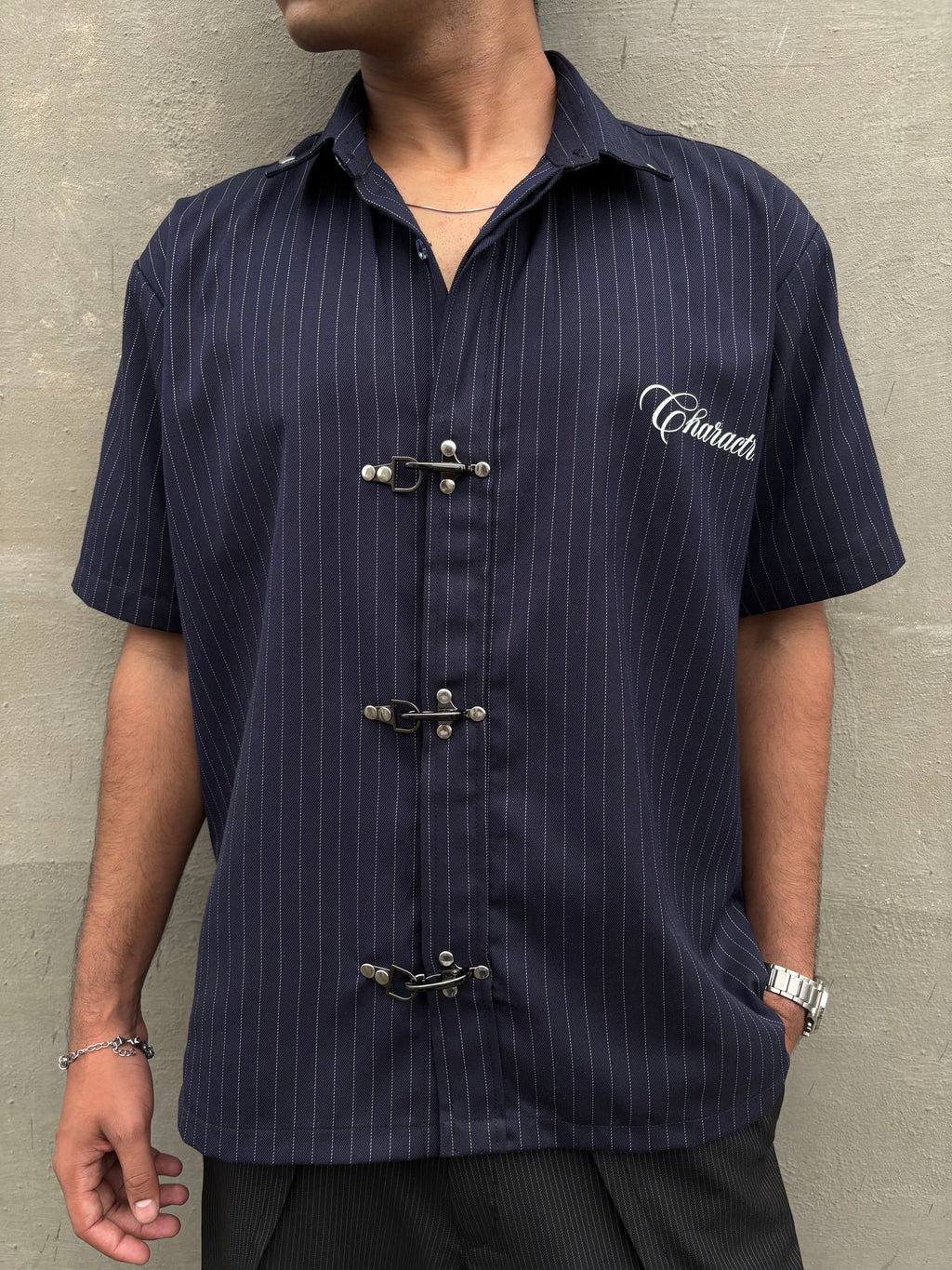 Pinstriped Clasp Shirt