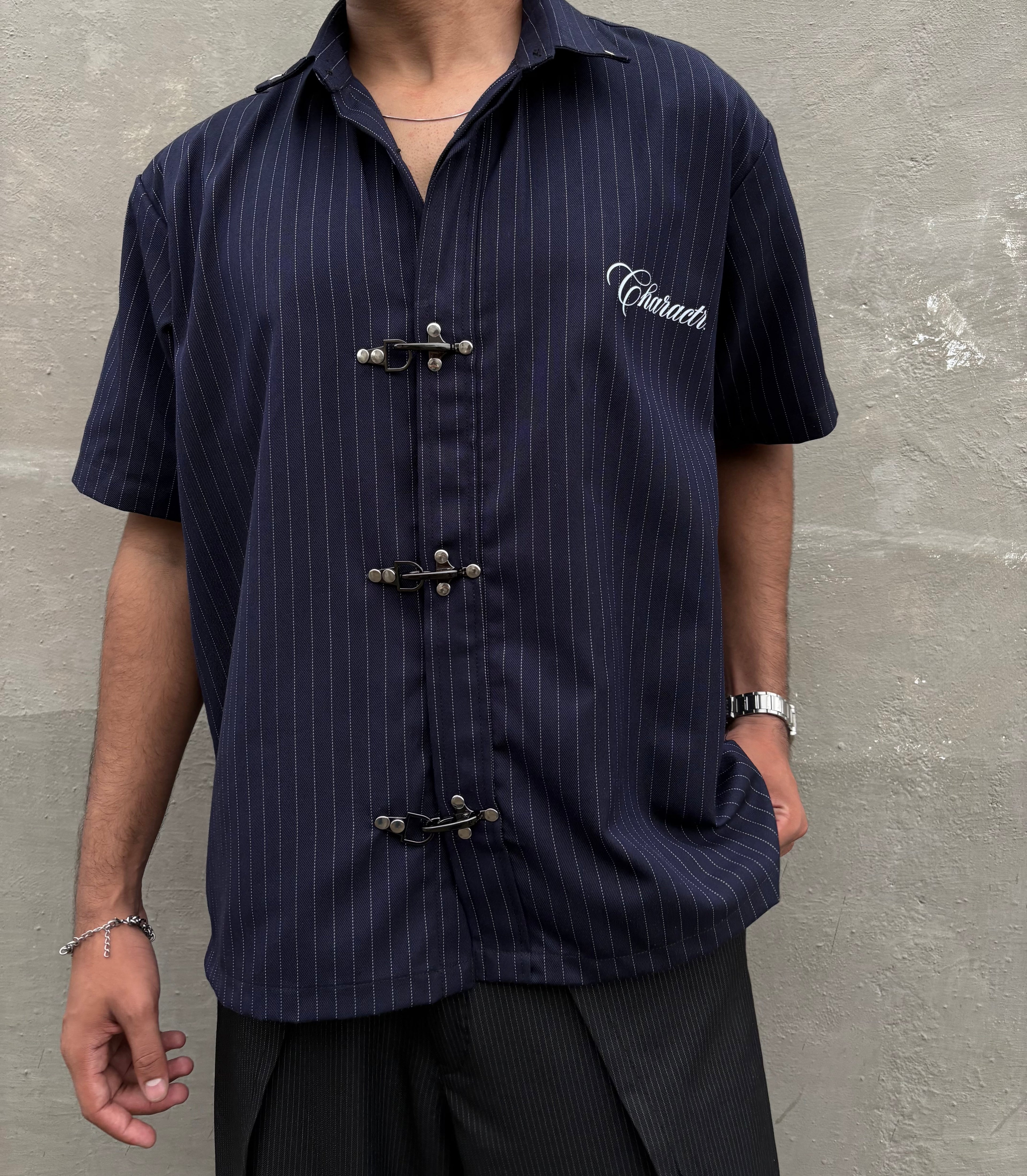 Pinstriped Clasp Shirt