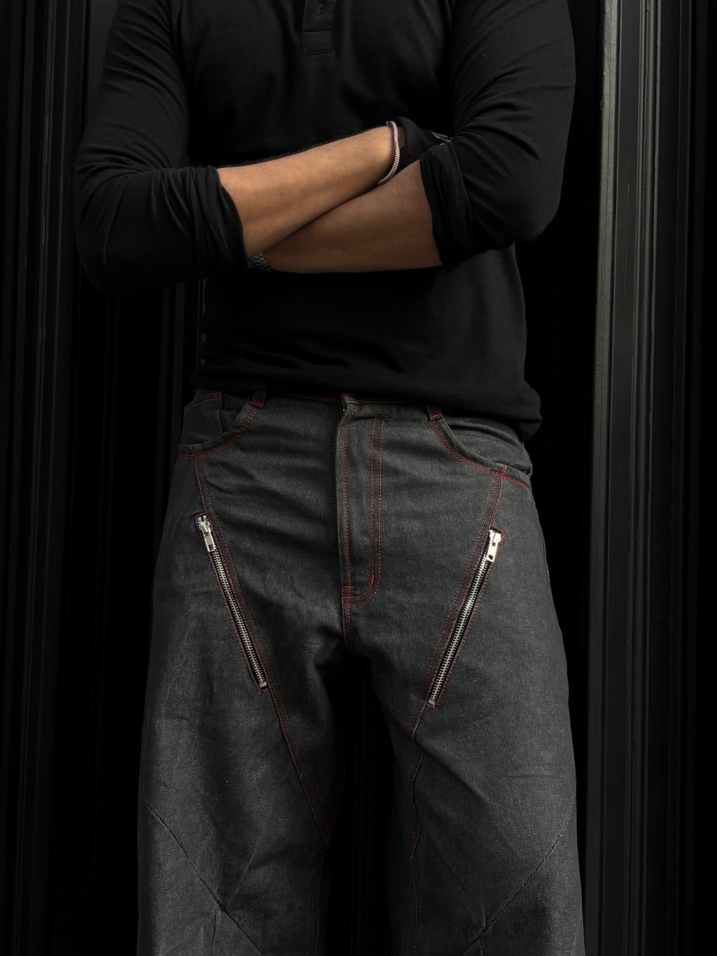 Gunmetal Chained Denims