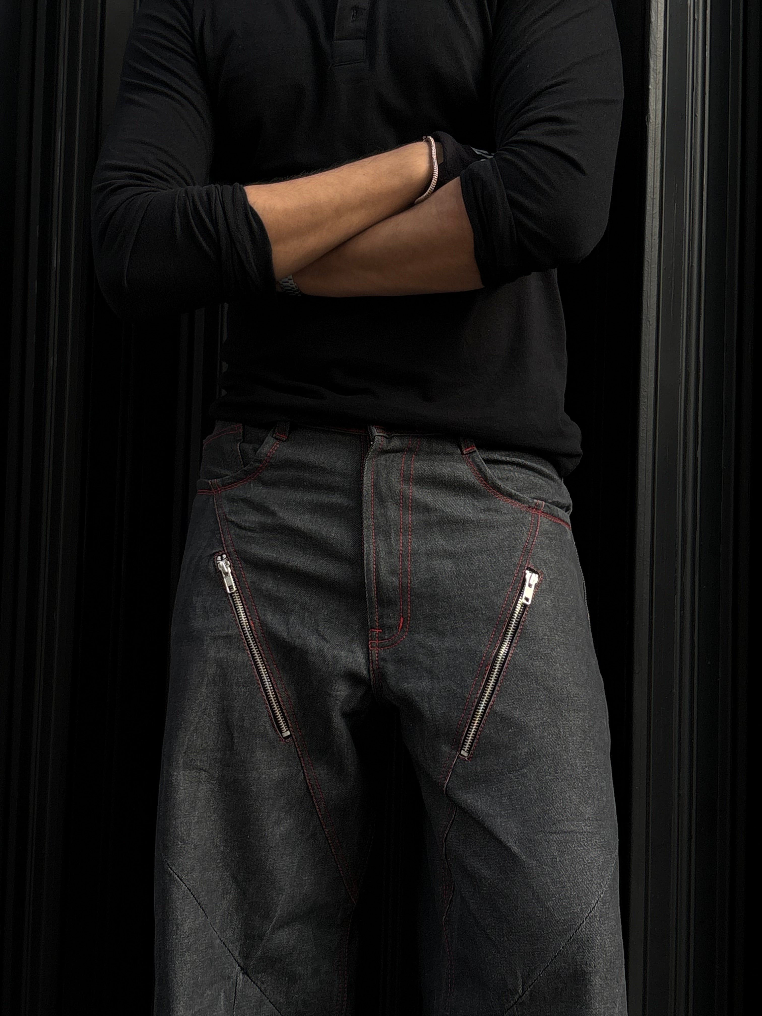Gunmetal Chained Denims