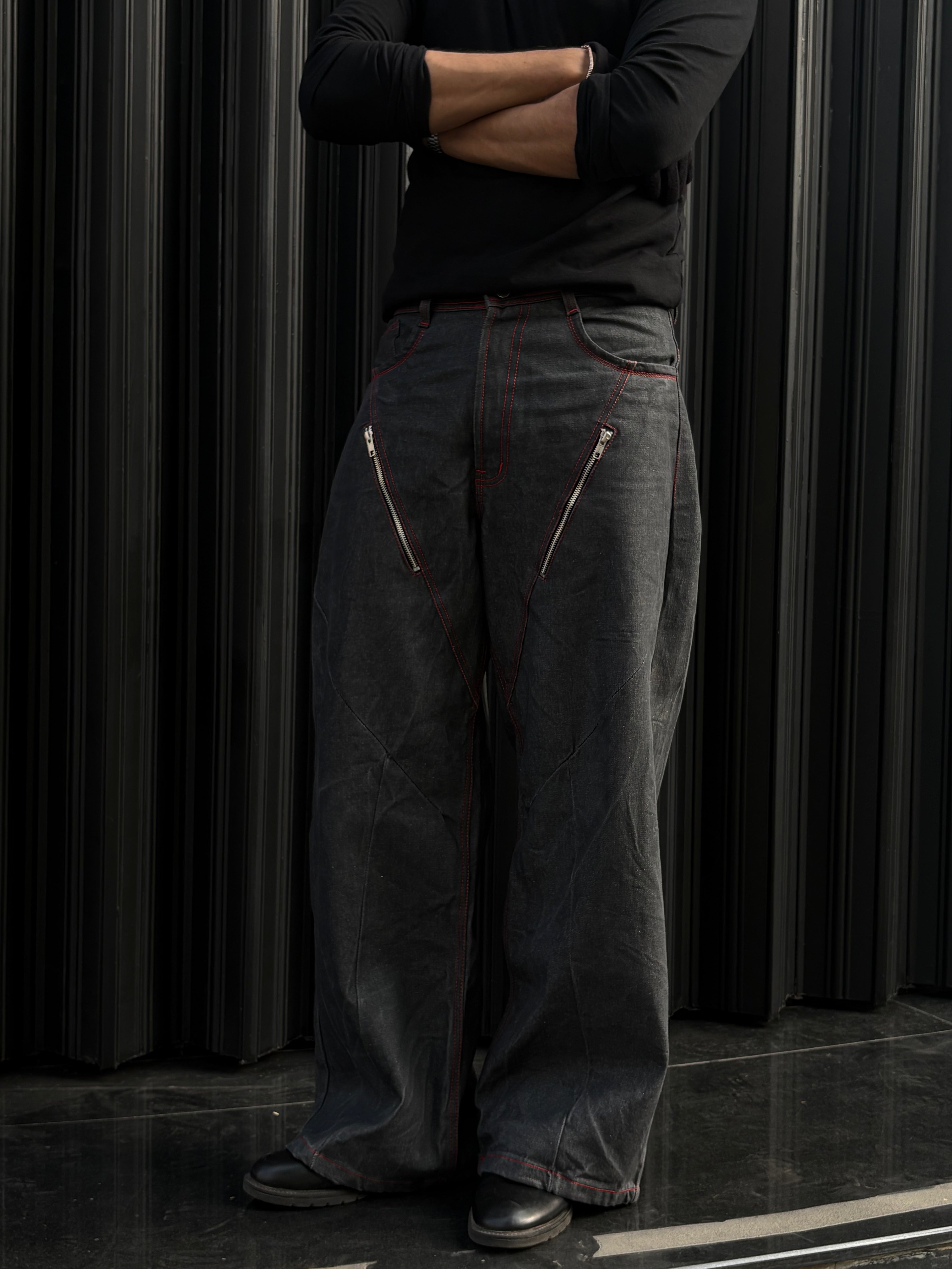 Gunmetal Chained Denims