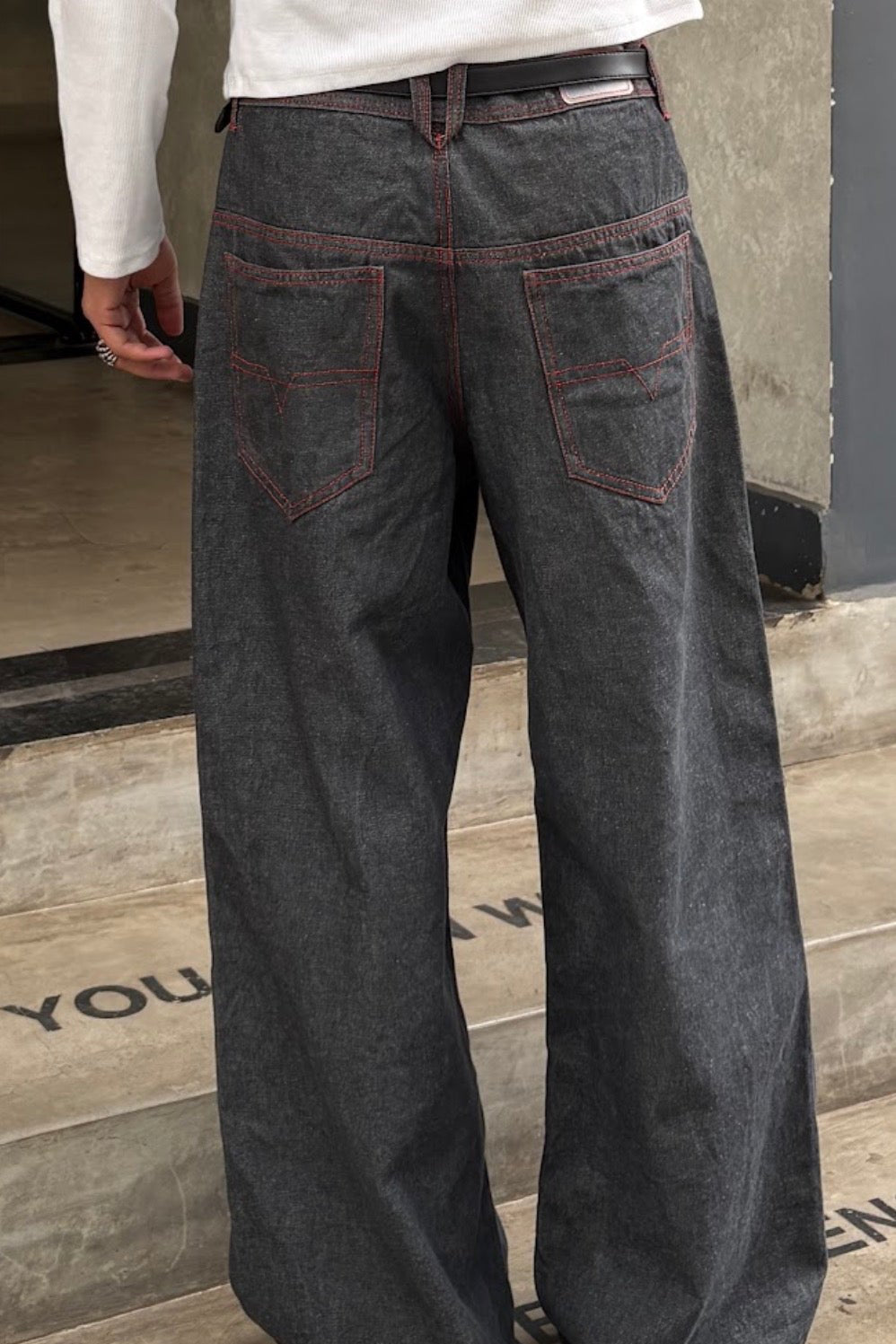 Gunmetal Chained Denims