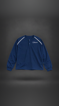 Blue Cropped henley