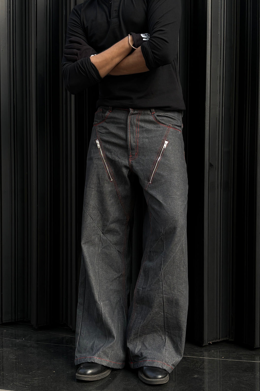 Gunmetal Chained Denims