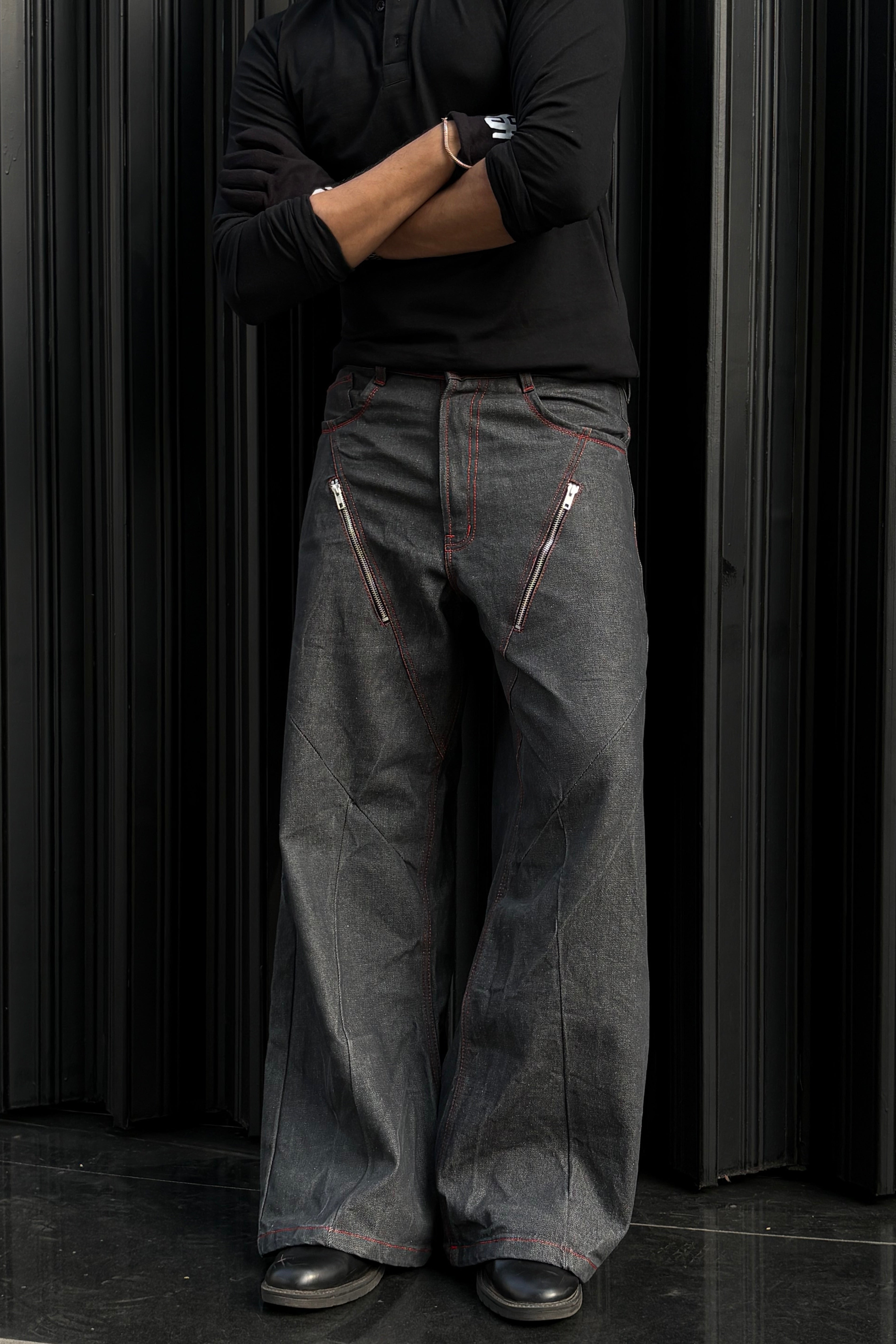 Gunmetal Chained Denims
