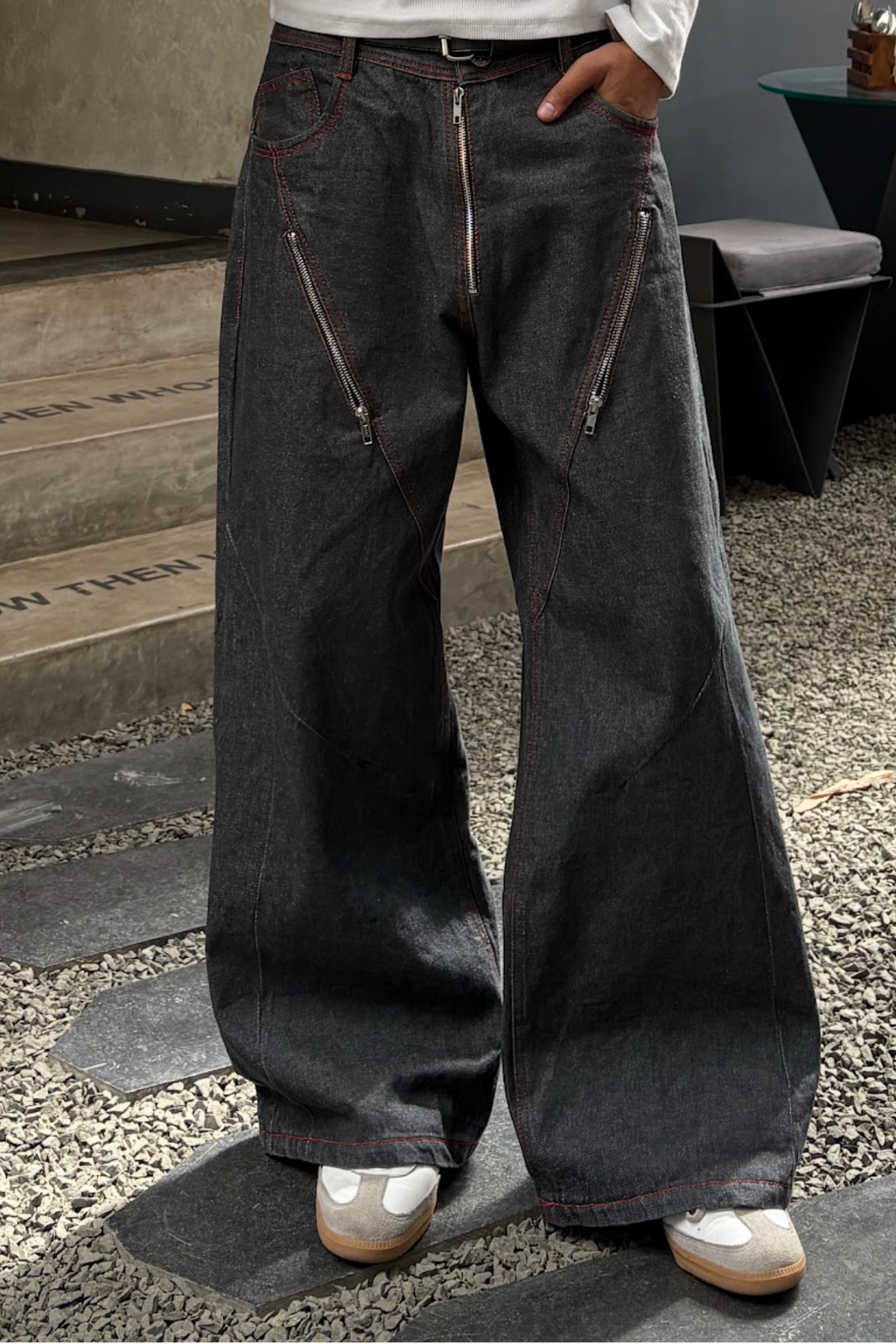 Gunmetal Chained Denims