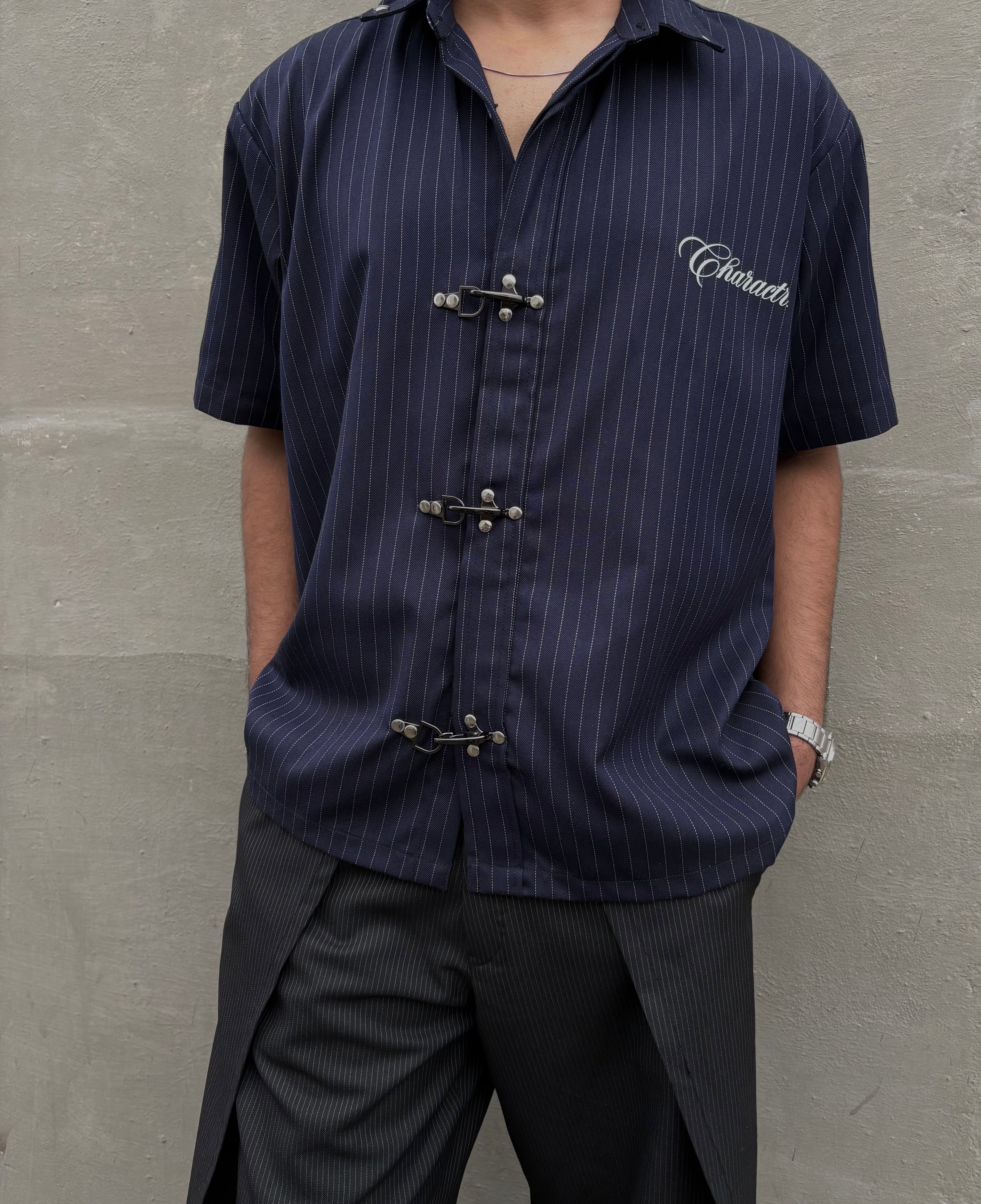 Pinstriped Clasp Shirt