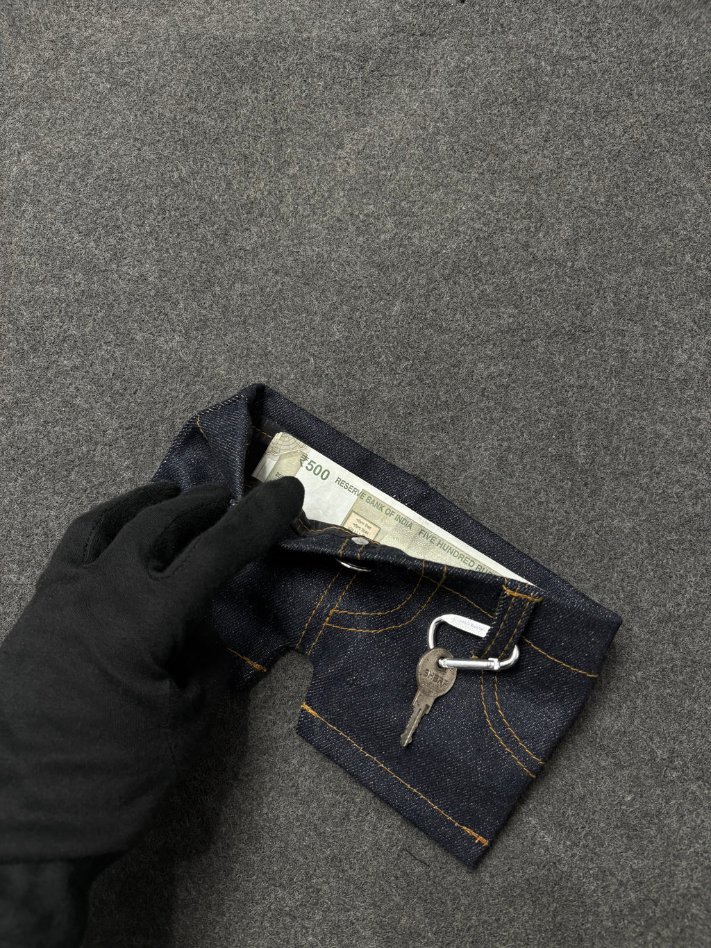 Denim utility wallet 249