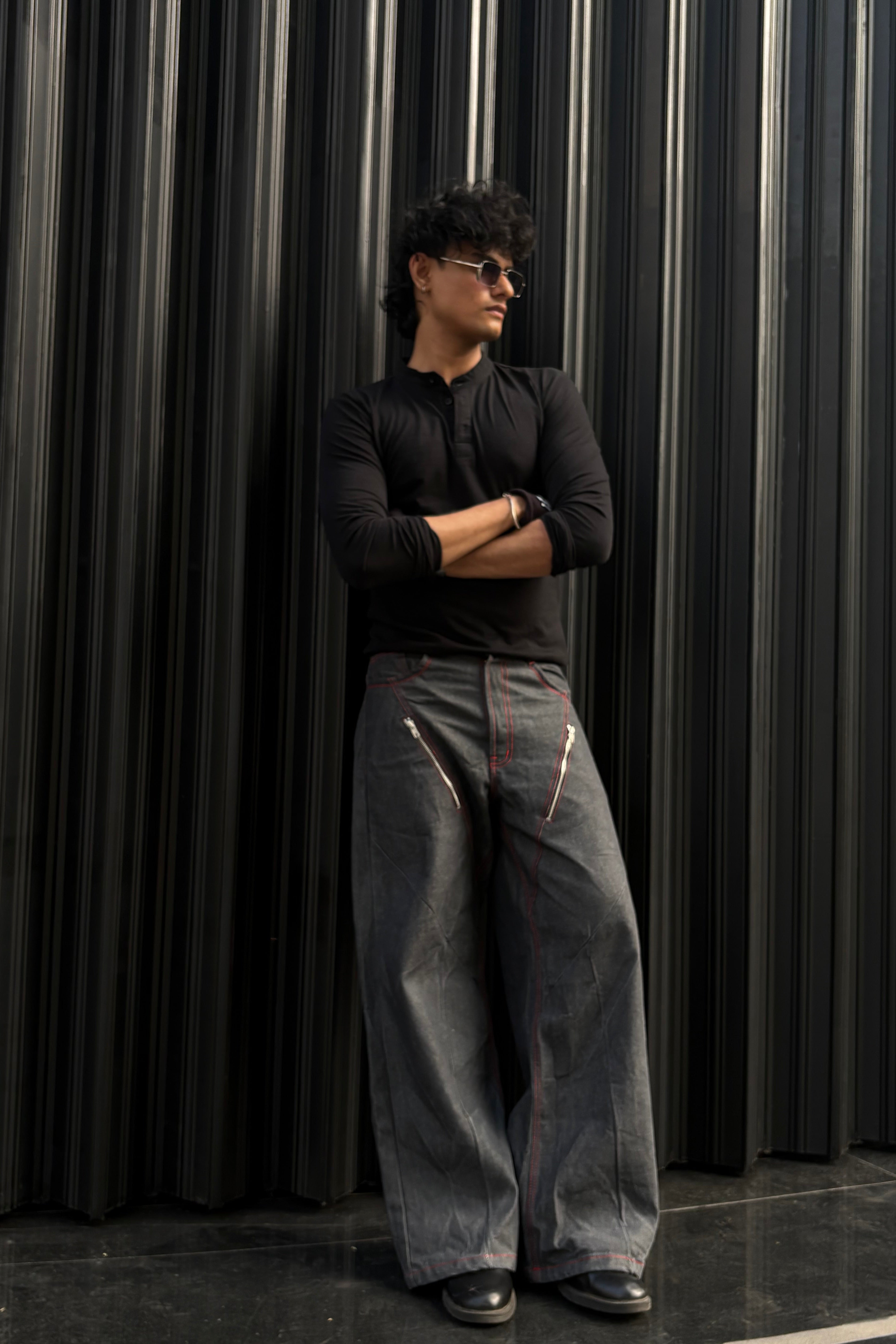 Gunmetal Chained Denims