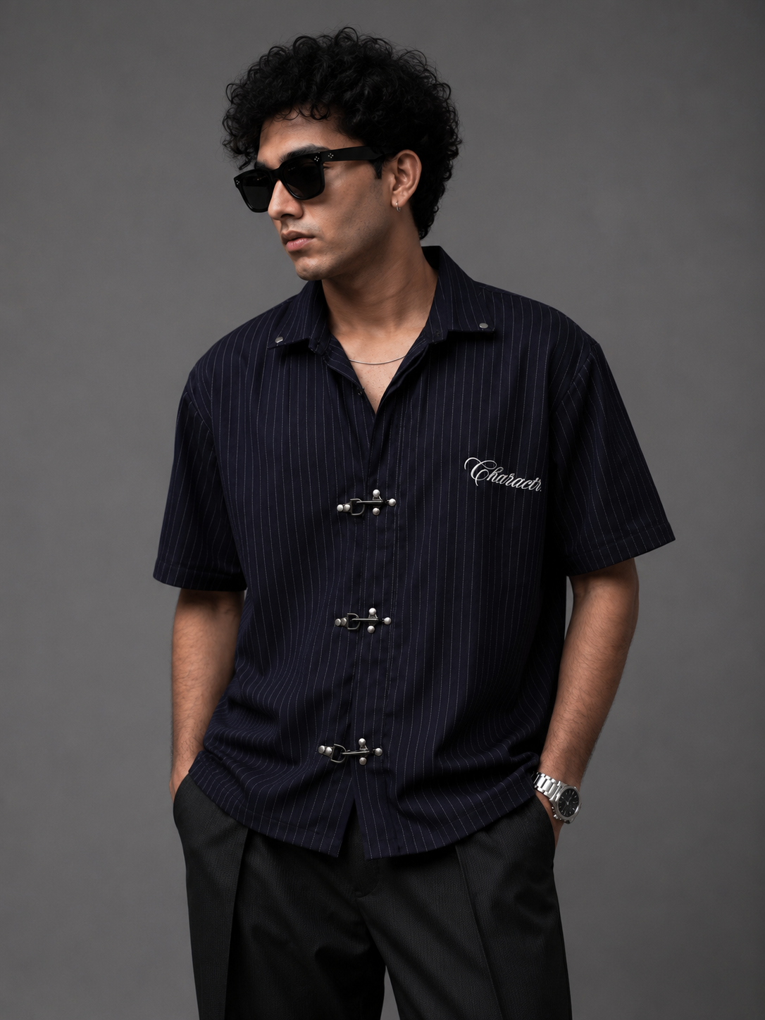 Pinstriped Clasp Shirt