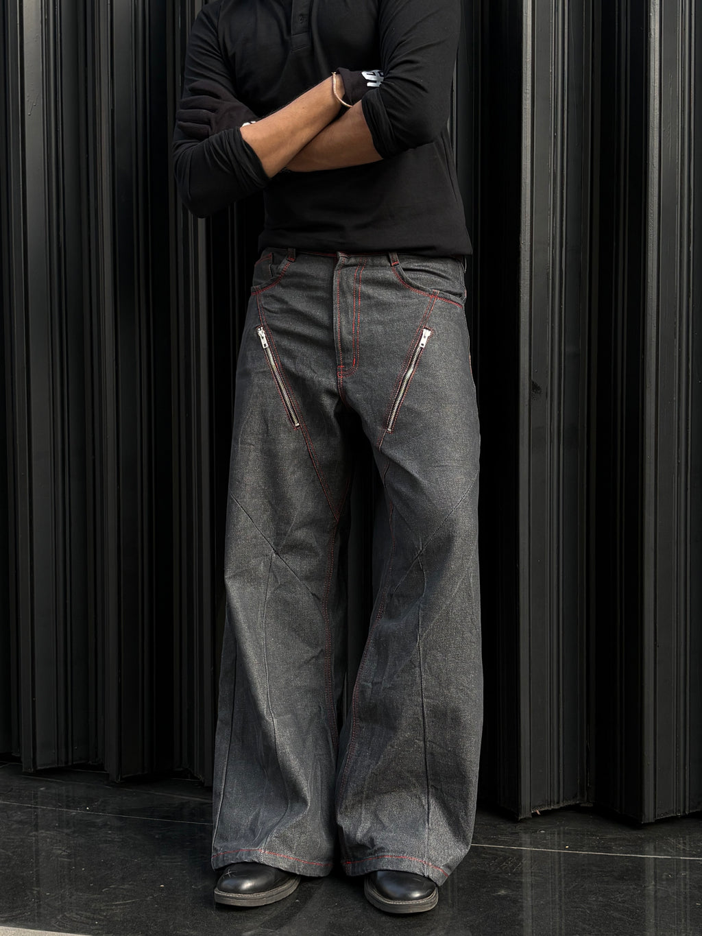 Gunmetal Chained Denims