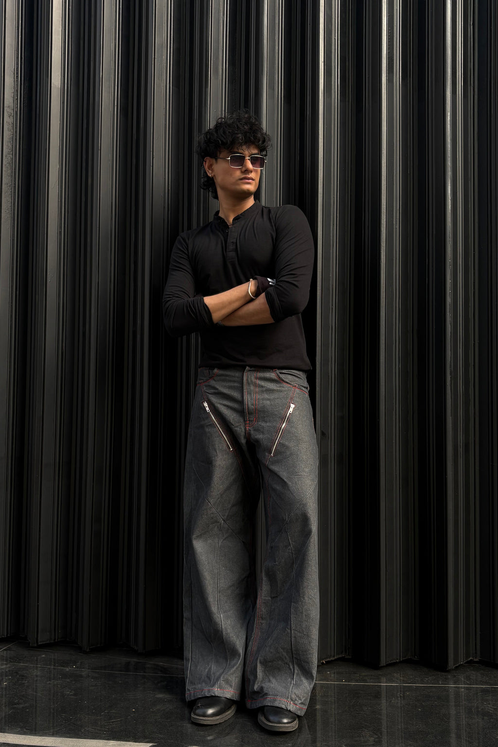 Gunmetal Chained Denims