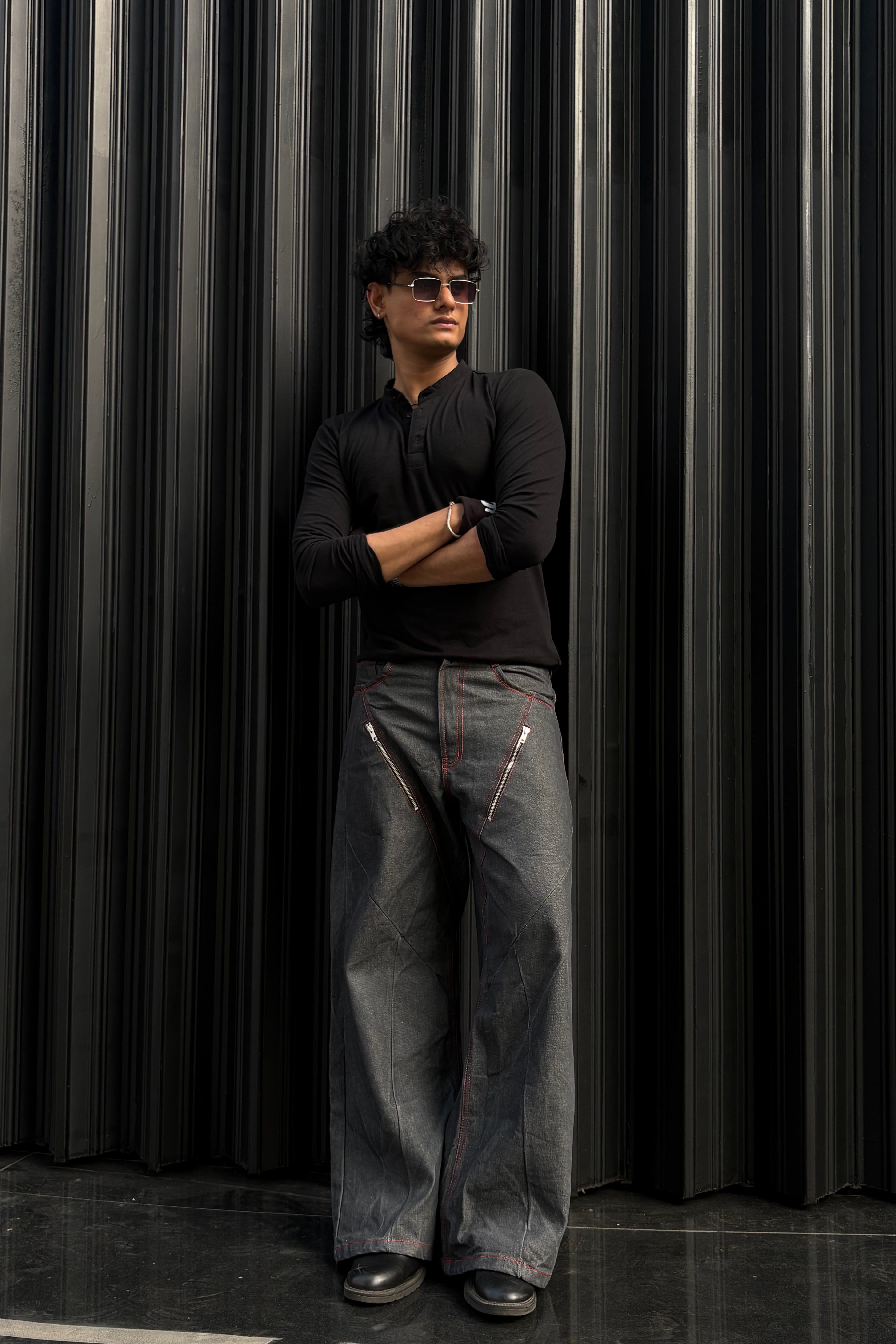 Gunmetal Chained Denims