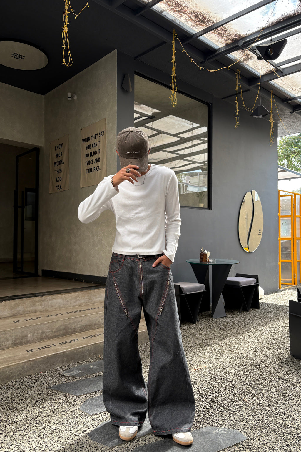 Gunmetal Chained Denims