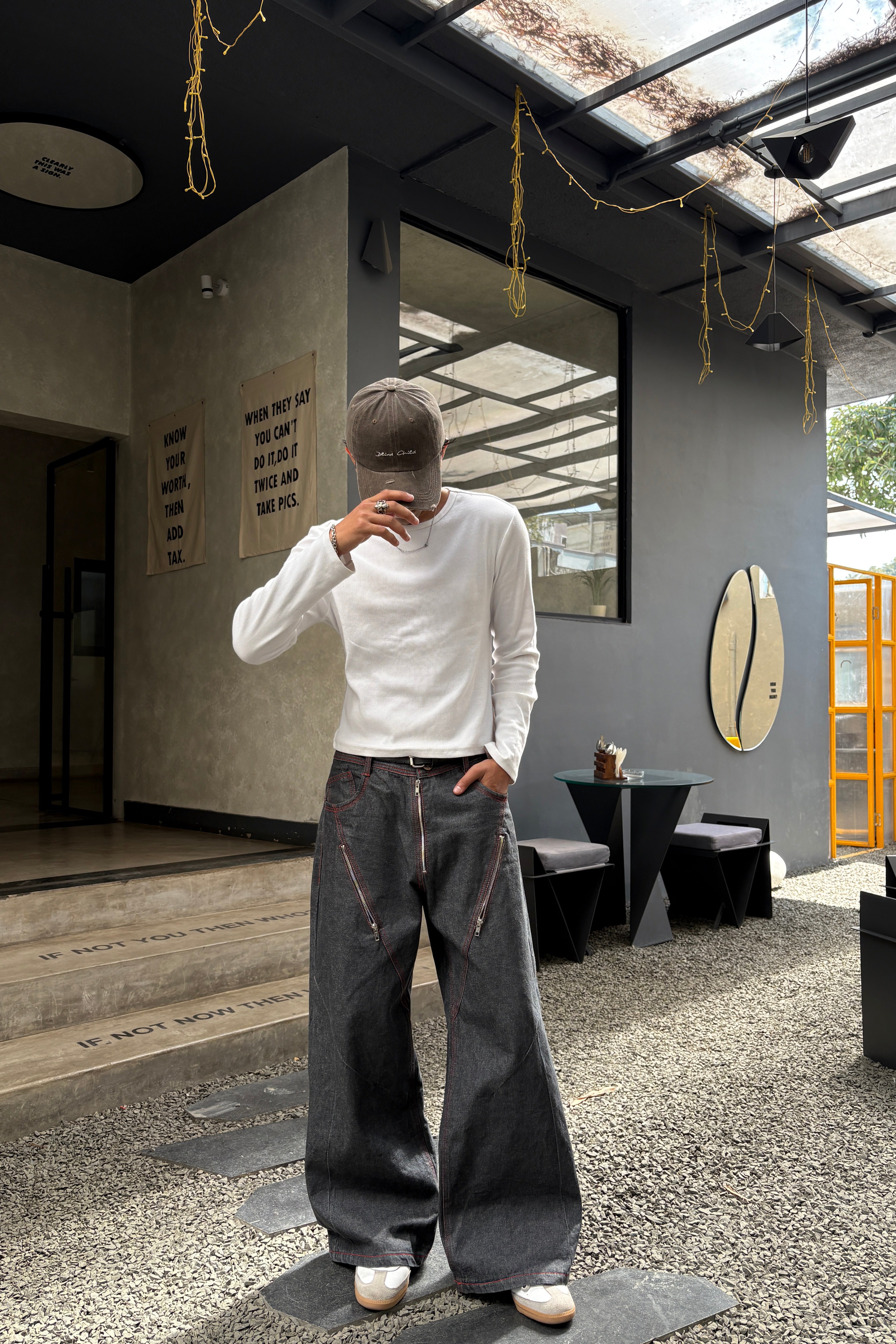 Gunmetal Chained Denims