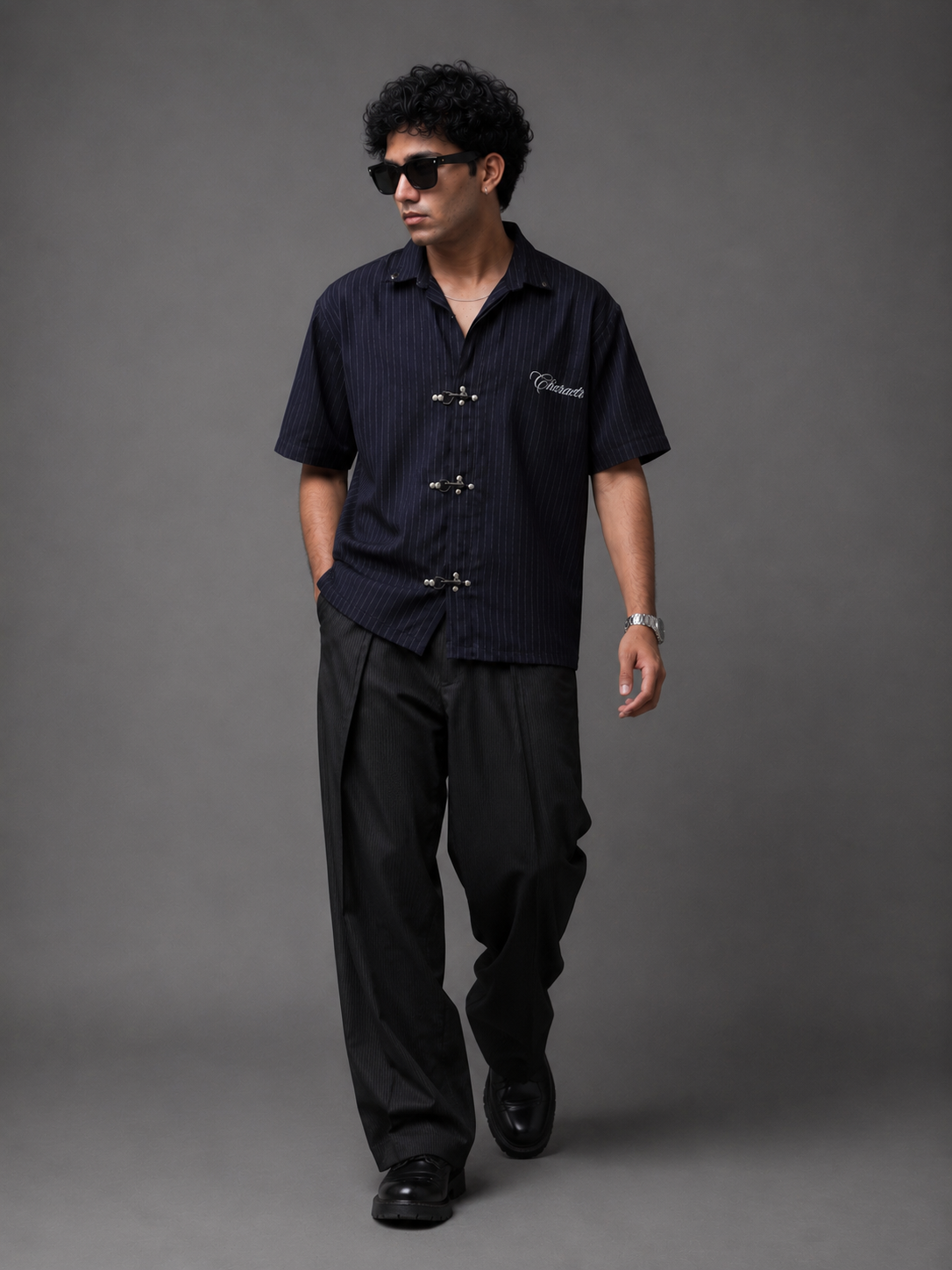 Pinstriped Clasp Shirt