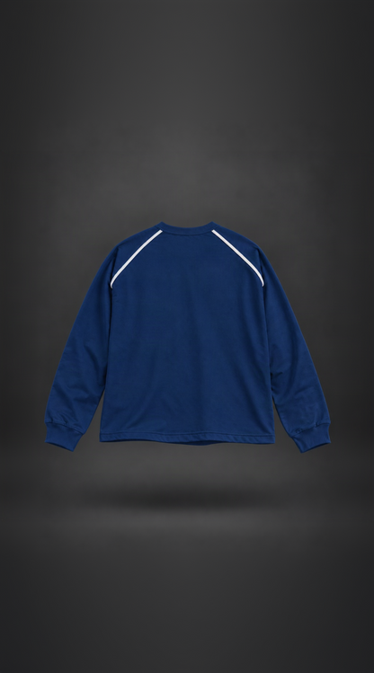 Blue Cropped henley