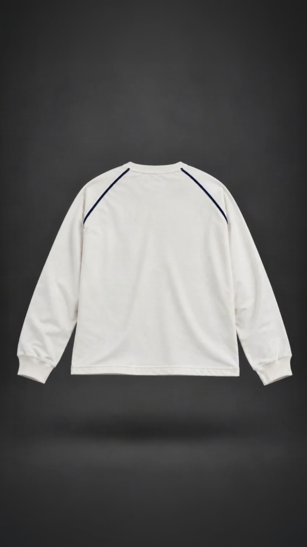 White Cropped Henley