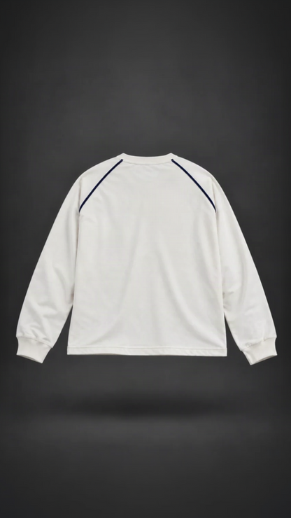 White Cropped Henley