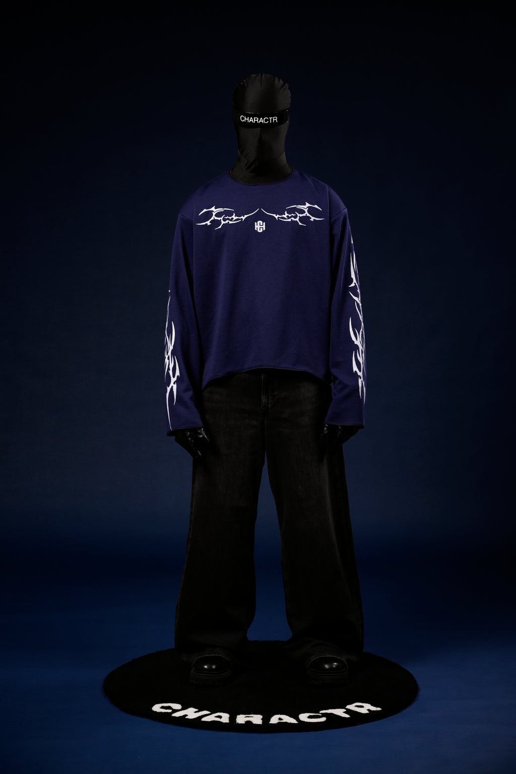 Chrome blue waffle knit tshirt