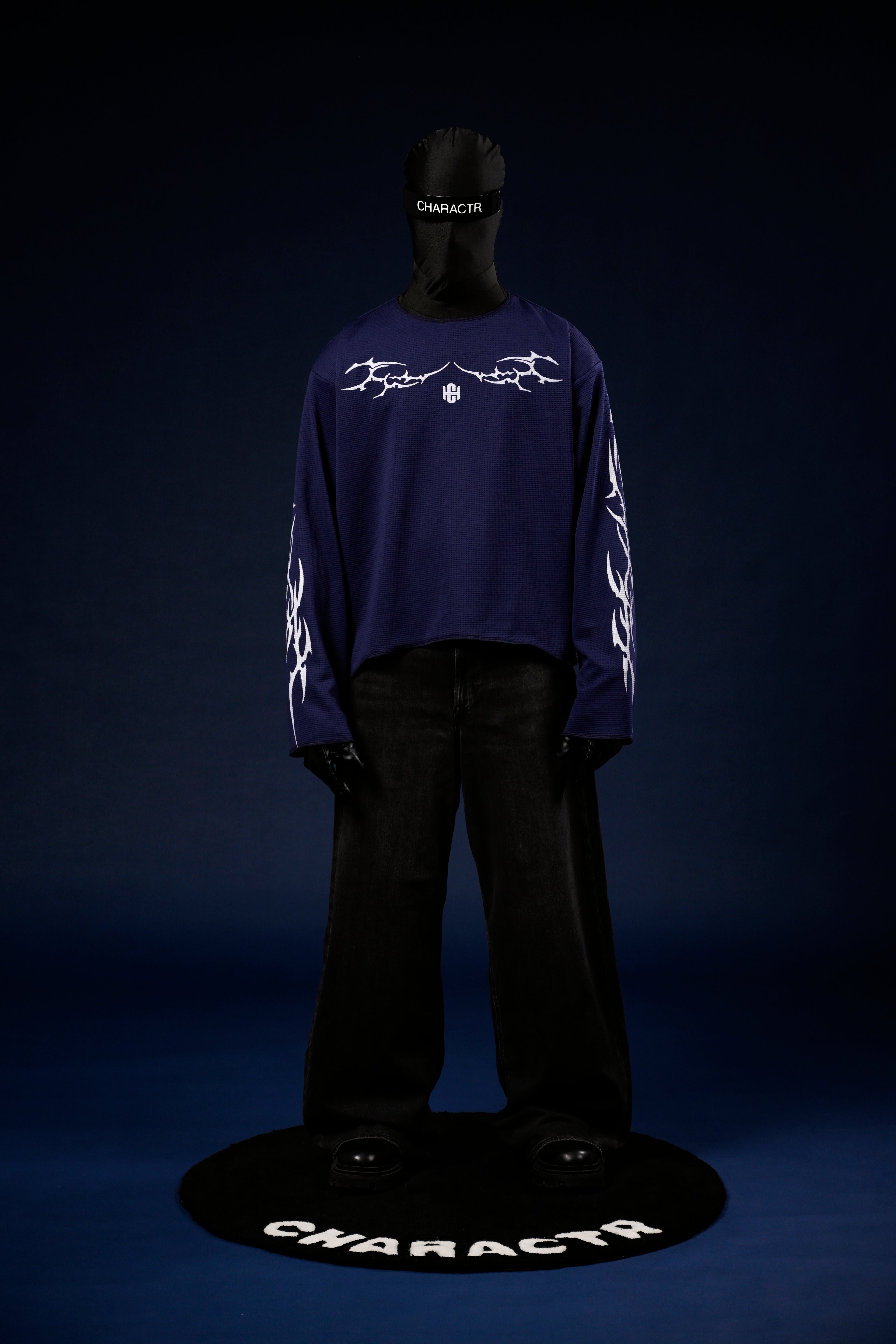 Chrome blue waffle knit tshirt