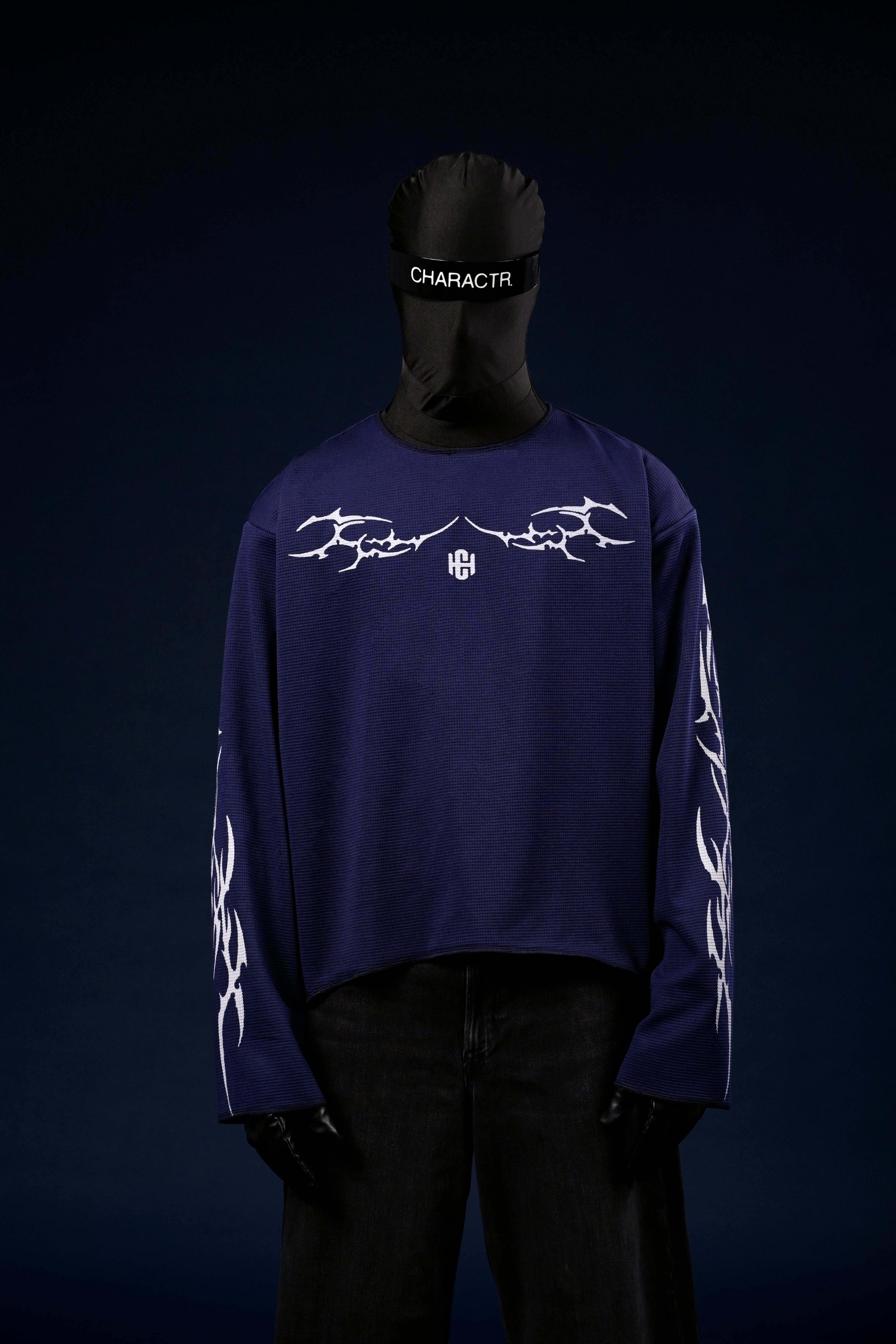 Chrome blue waffle knit tshirt