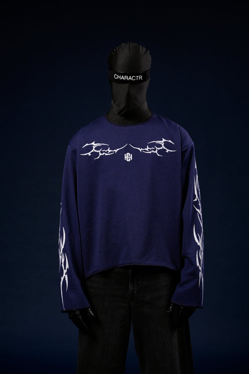 Chrome blue waffle knit tshirt