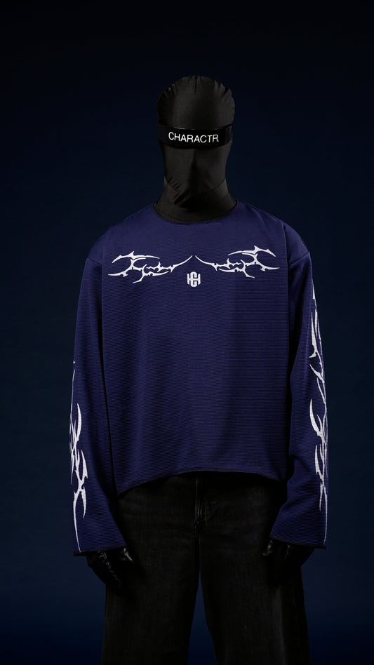 Chrome blue waffle tshirt