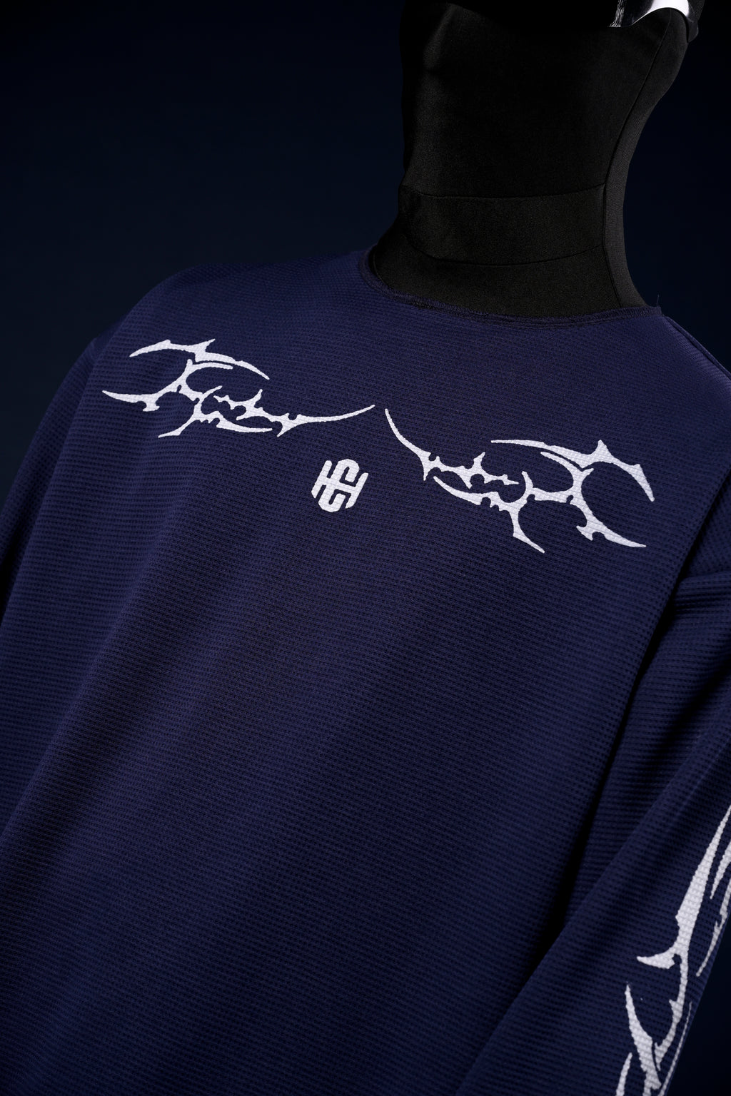 Chrome blue waffle knit tshirt