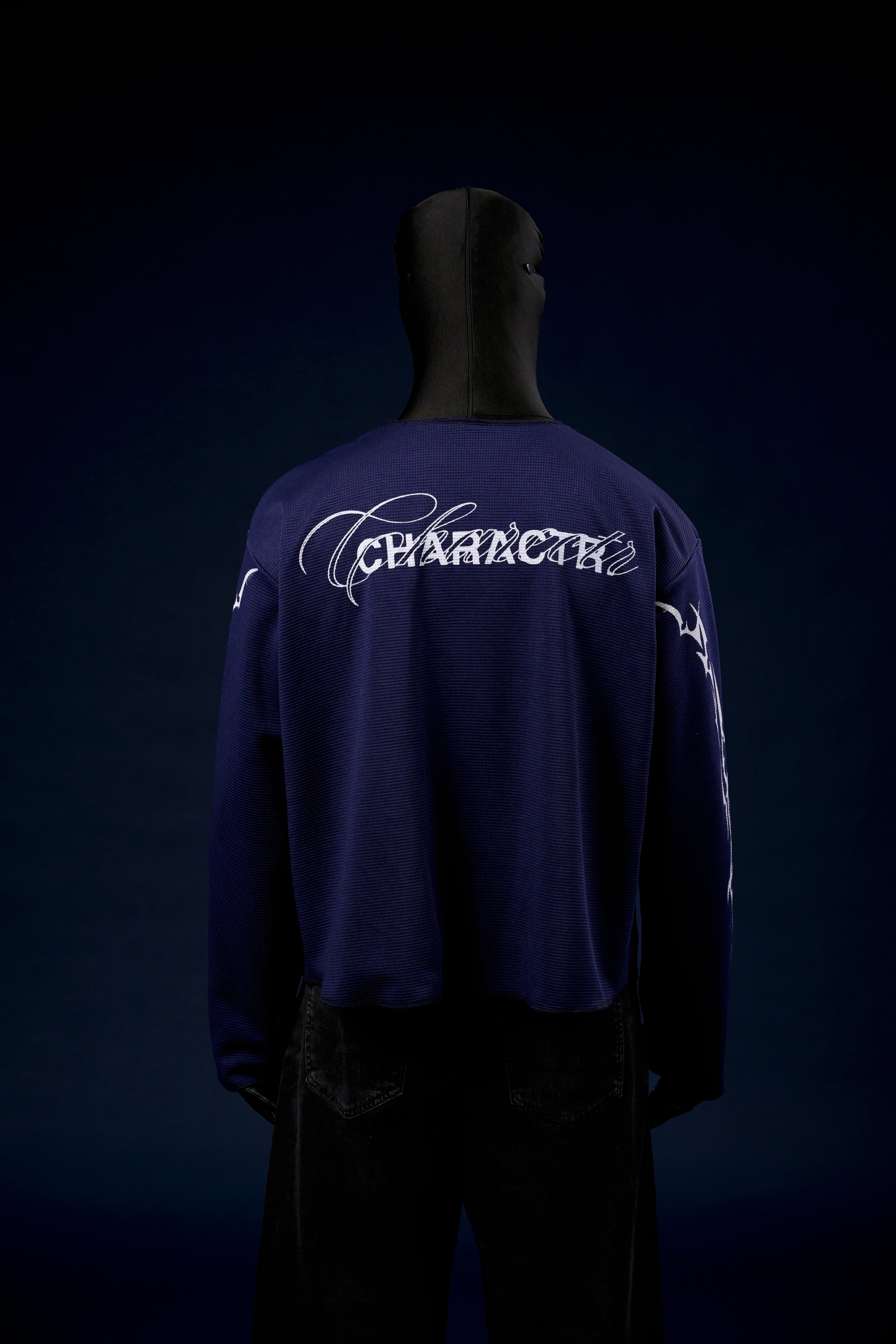 Chrome blue waffle knit tshirt