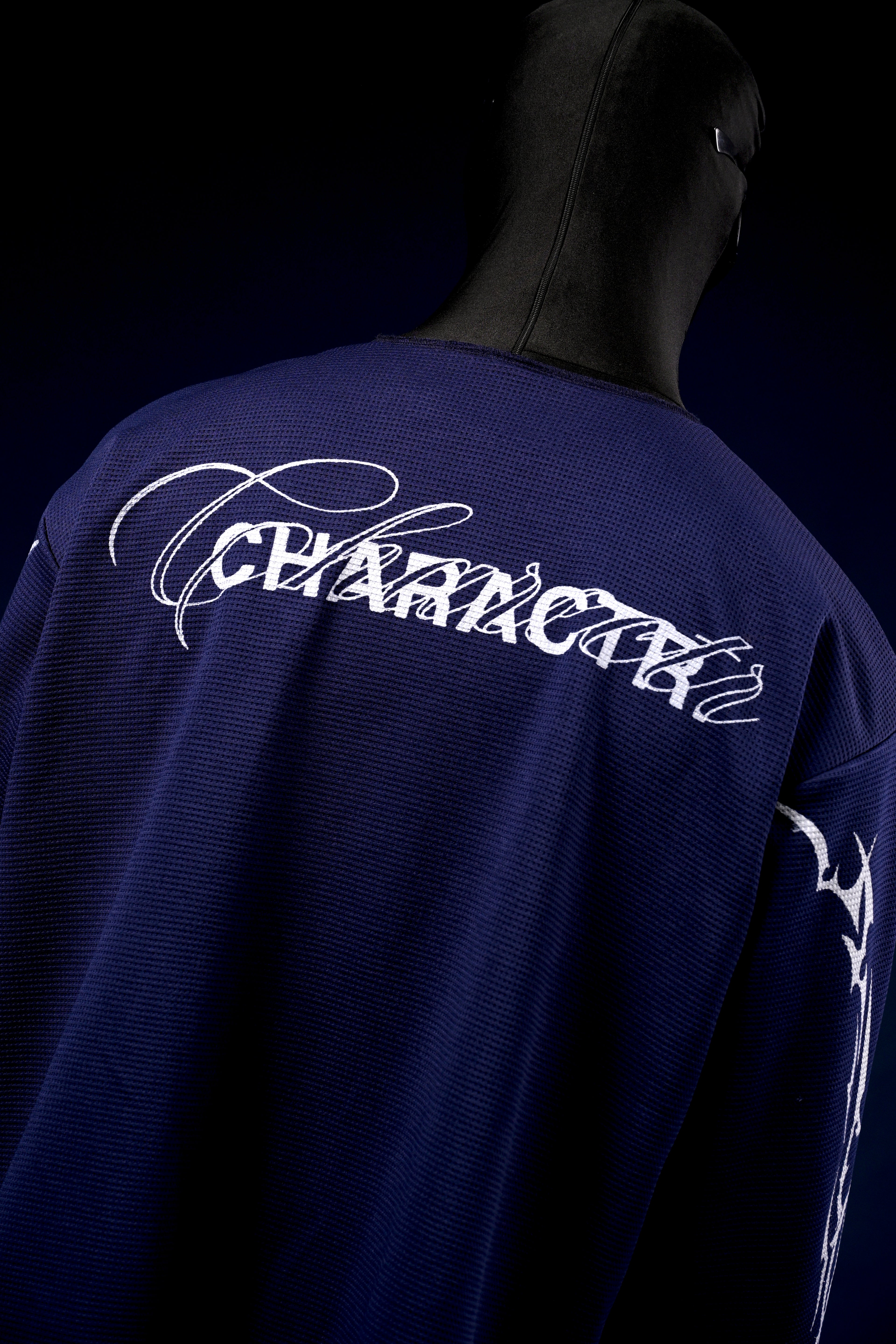 Chrome blue waffle knit tshirt