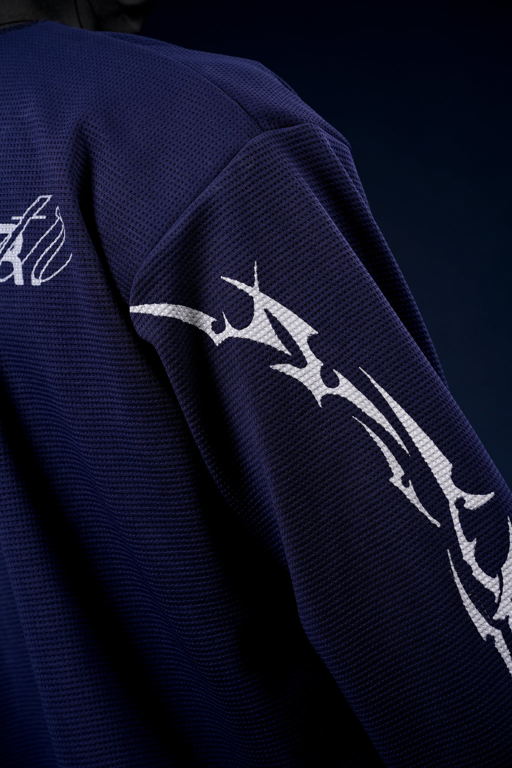 Chrome blue waffle knit tshirt