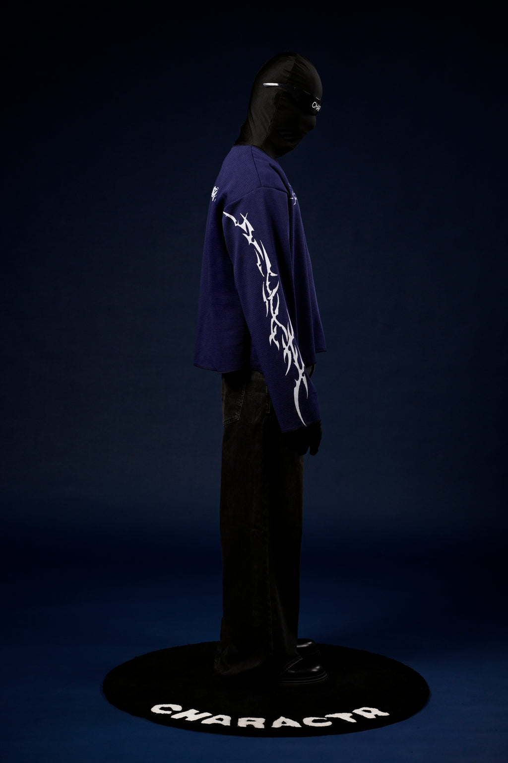 Chrome blue waffle knit tshirt