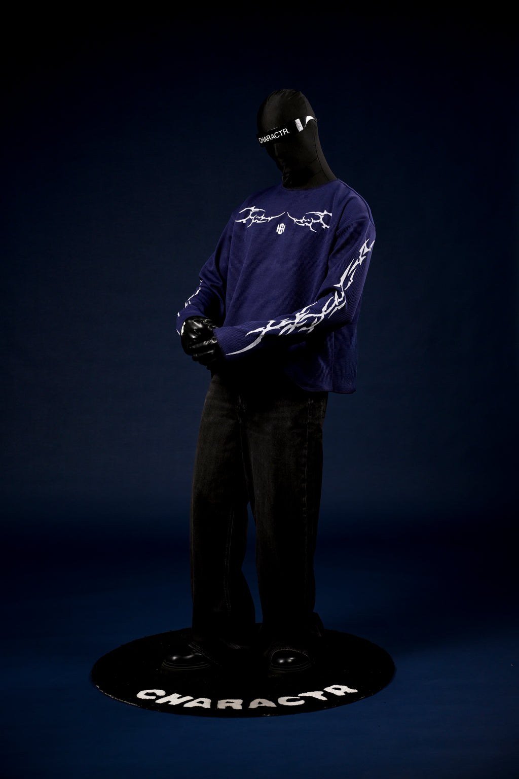 Chrome blue waffle knit tshirt