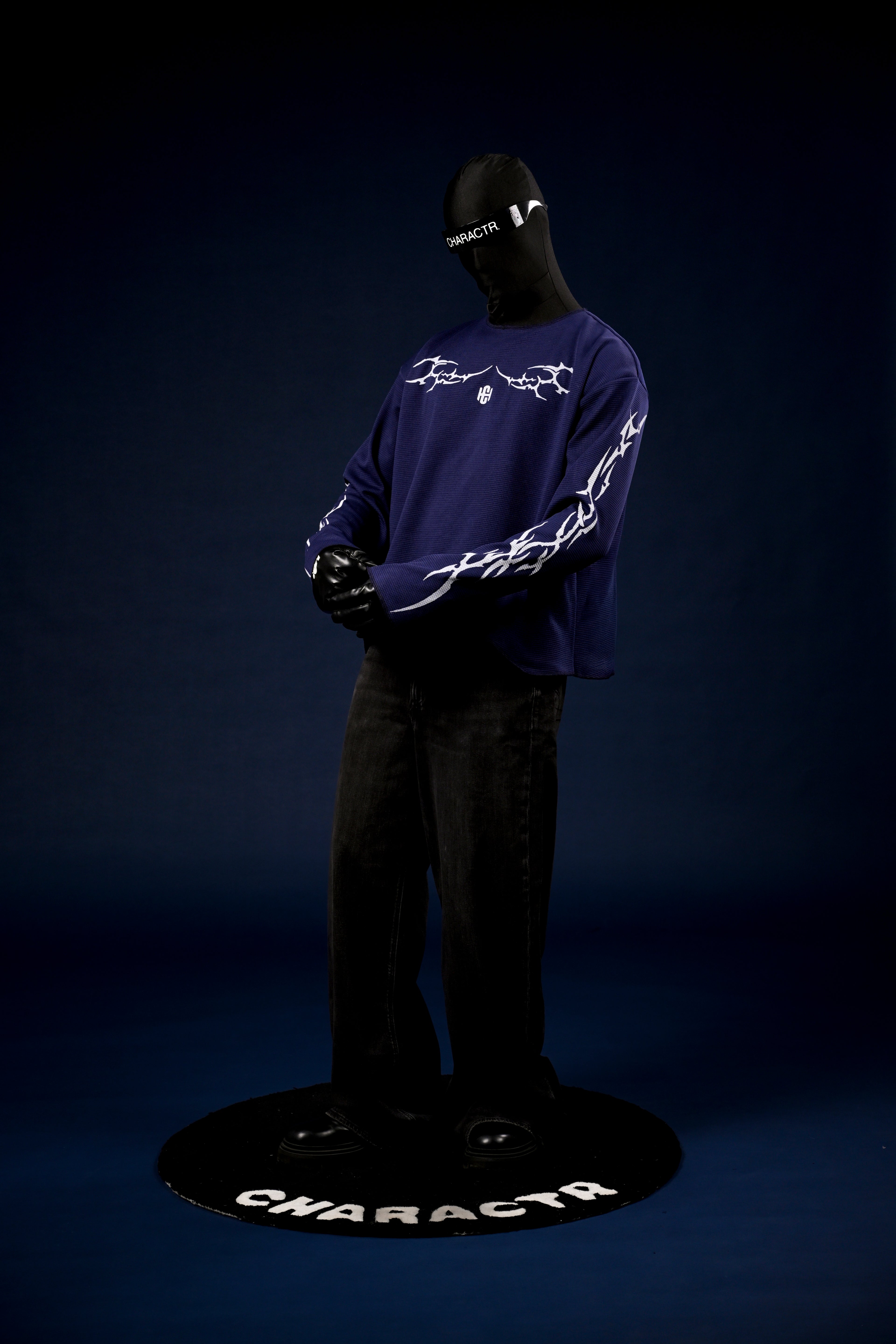 Chrome blue waffle knit tshirt