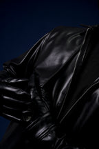 Flap Vegan Leather Jacket