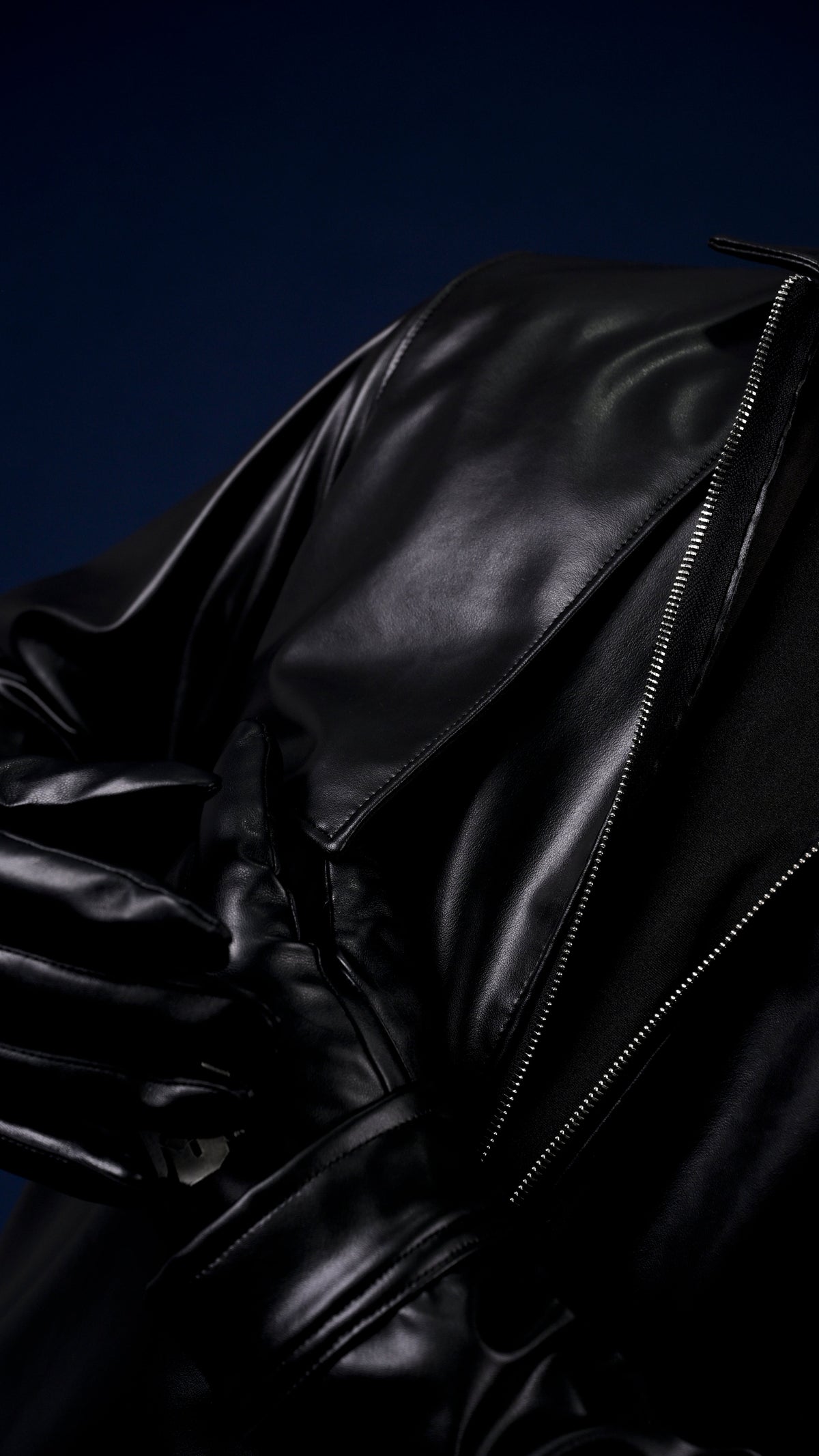Flap Vegan Leather Jacket