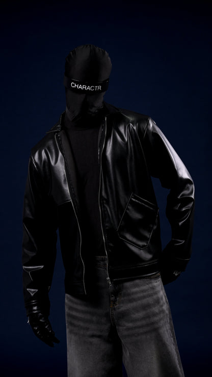 Flap Vegan Leather Jacket
